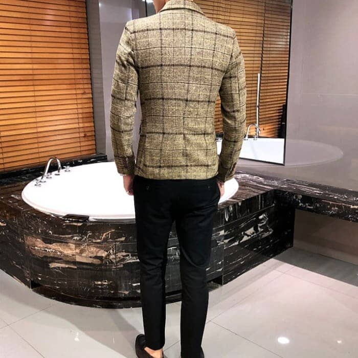 Men's Checked Blazer – Azura