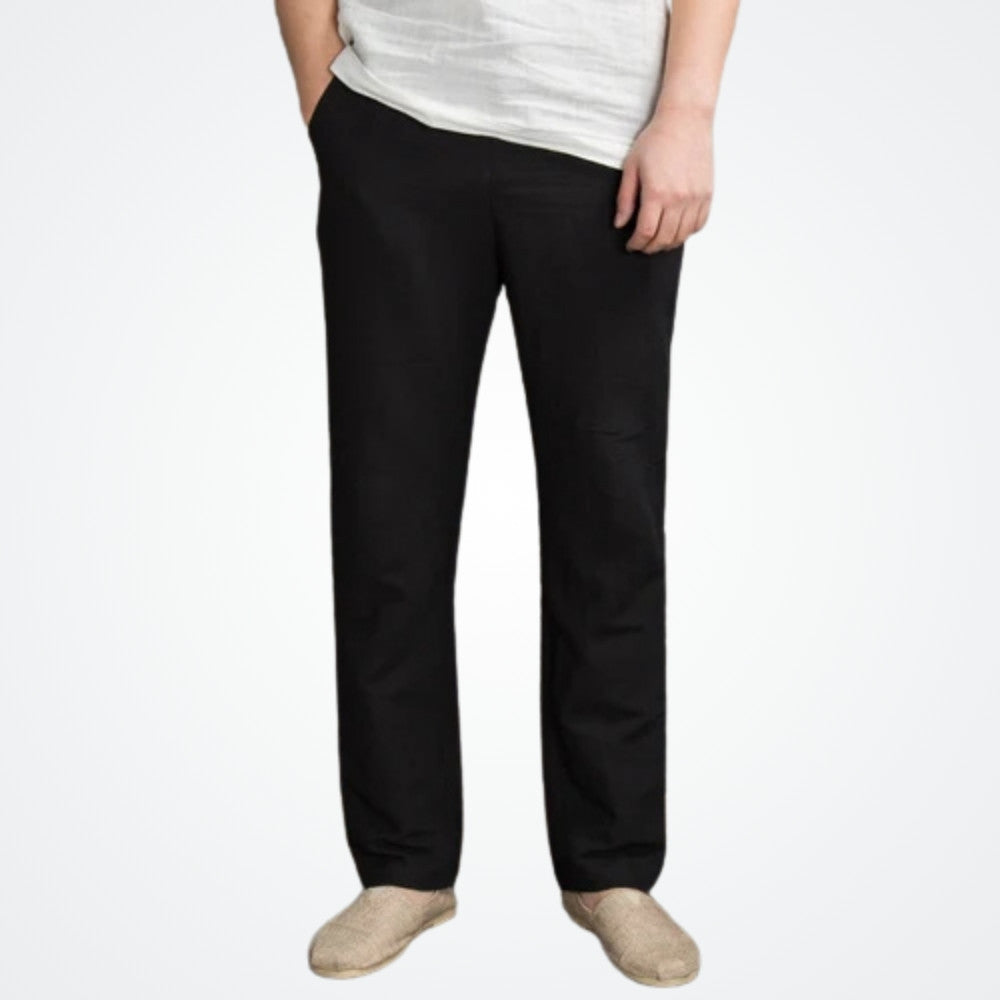 Men’s Linen Elegance Trousers – Azura