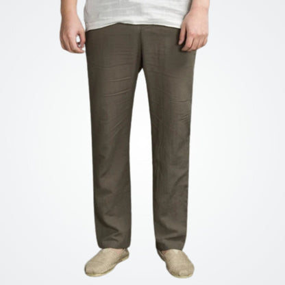 Men’s Linen Elegance Trousers – Azura