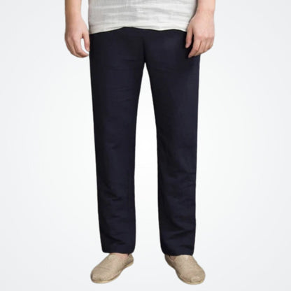 Men’s Linen Elegance Trousers – Azura