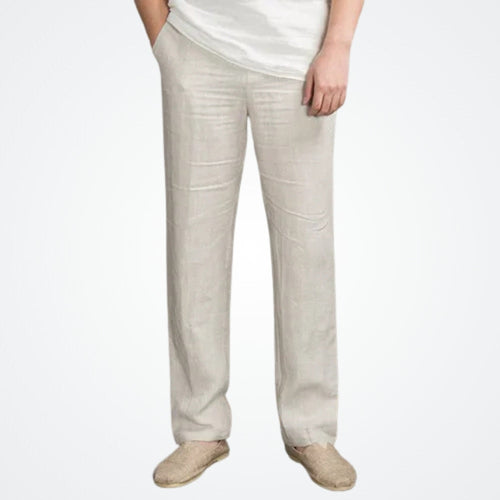 Men’s Linen Elegance Trousers – Azura