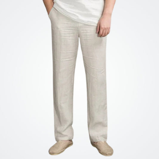 Men’s Linen Elegance Trousers – Azura