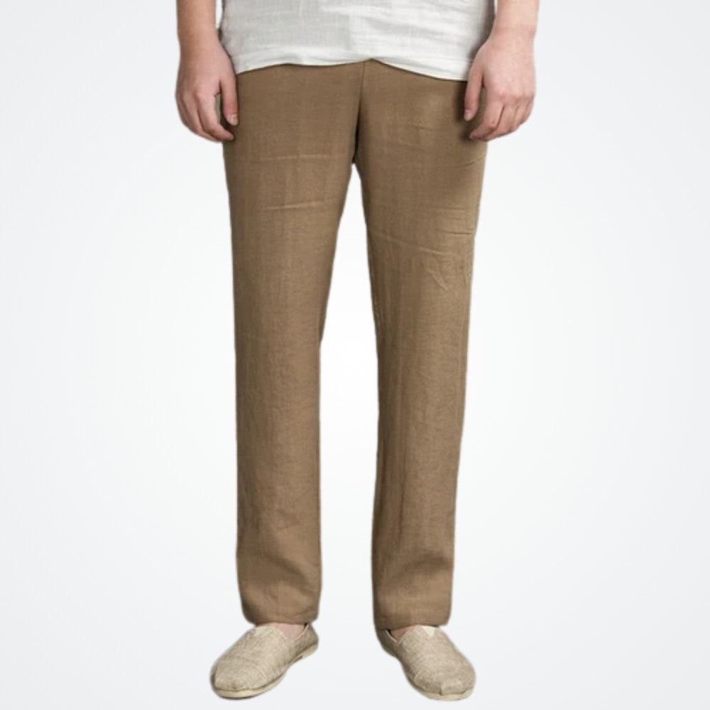 Men’s Linen Elegance Trousers – Azura