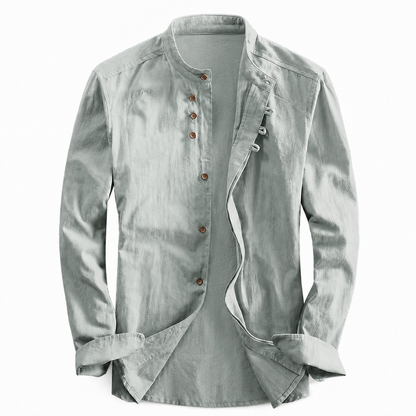 Kyoto - Men's Ultra Comfortable Band Collar Shirt